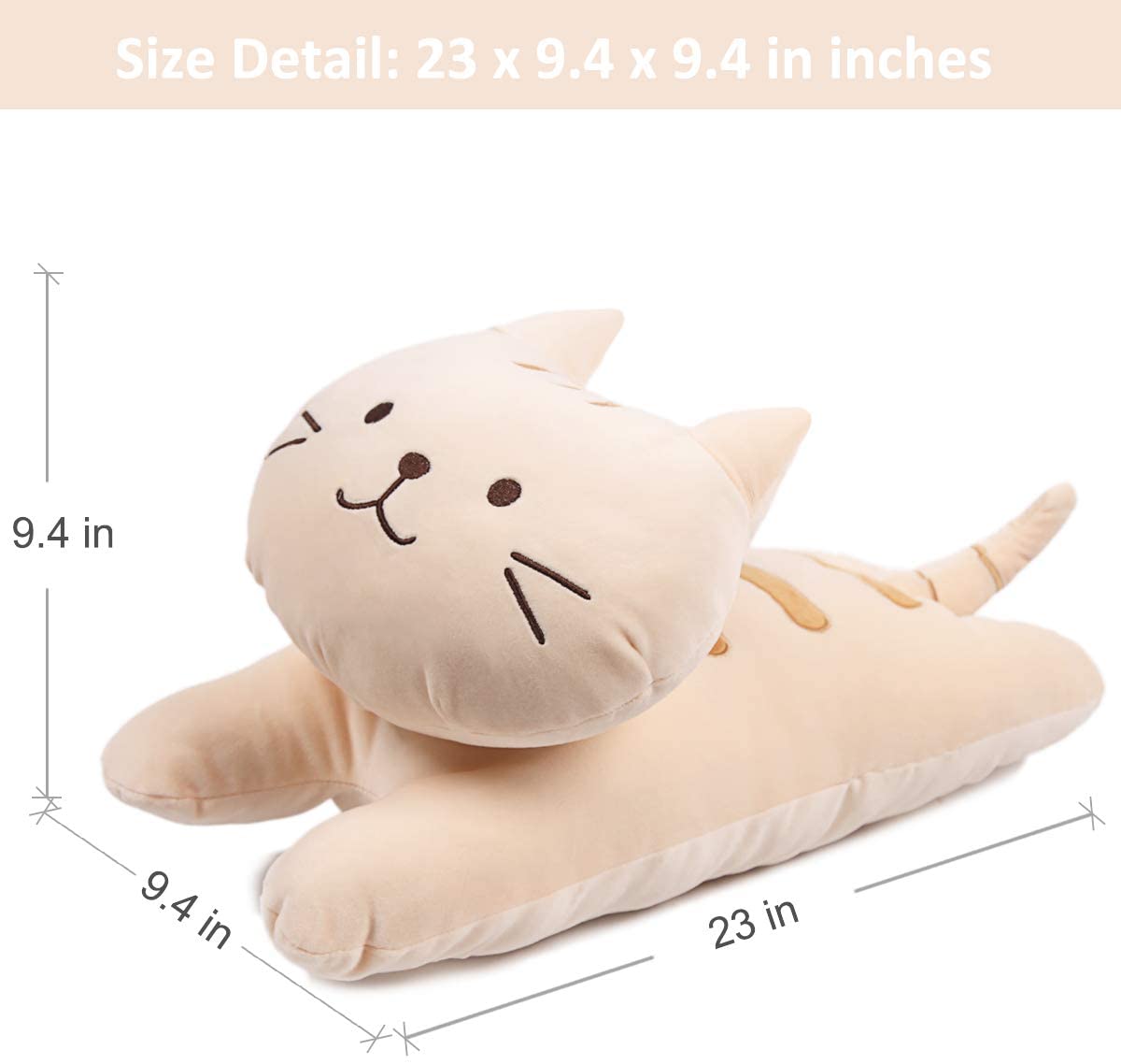 23 inch ARELUX Soft Cat Big Sleeping Hugging Pillows