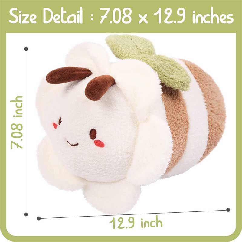 Cute Bee Plush Toy White