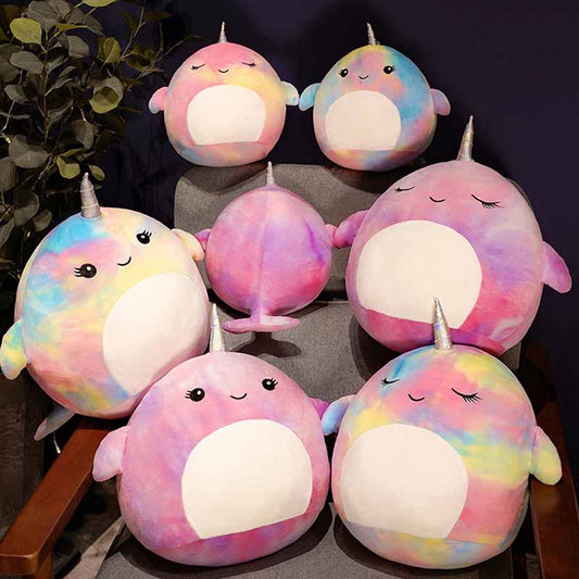 Kawaii Unicorn Whale Plush Cushion