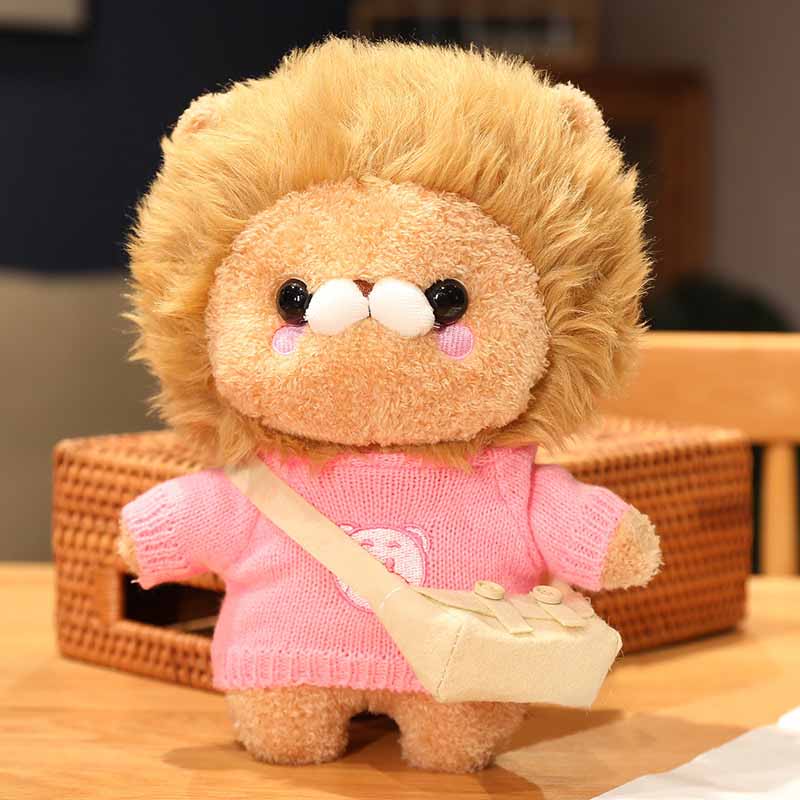 Kawaii Lion Doll with Cute Sweater 12 inch