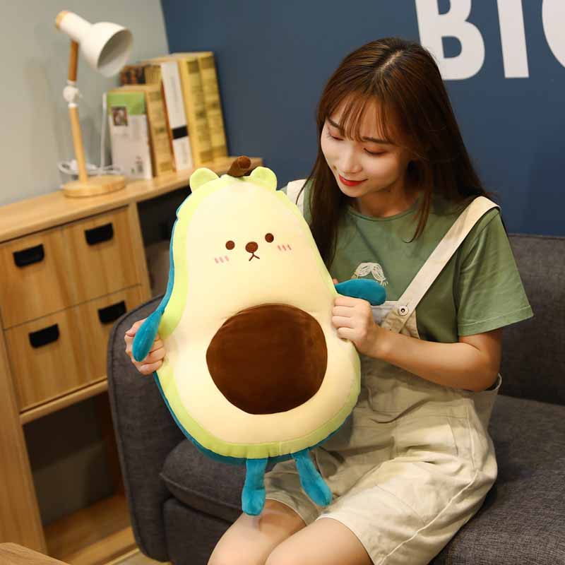 Kawaii Avocado Plush Pillow 20 inch