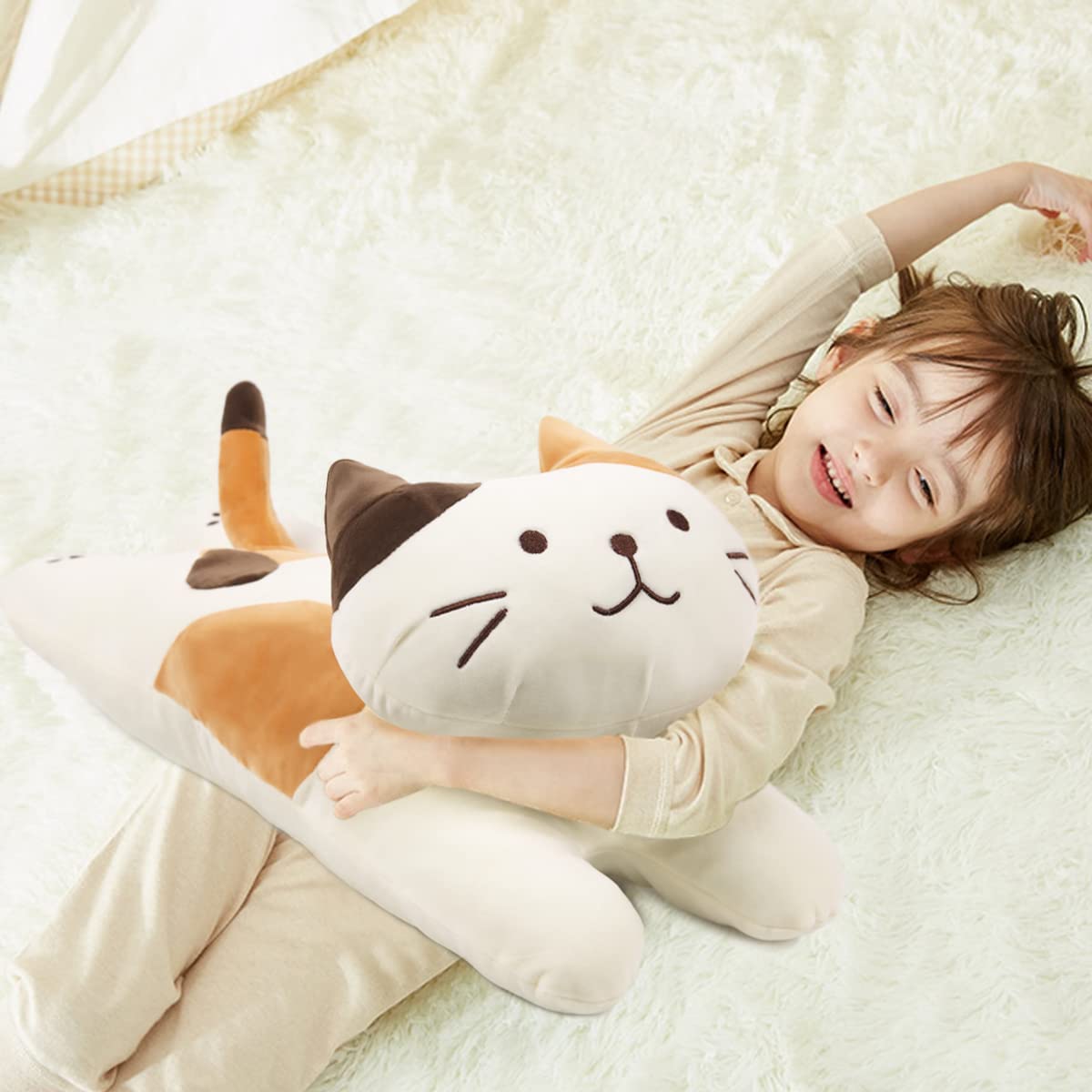 ARELUX 23 inch Soft Cat Big Sleeping Hugging Pillows