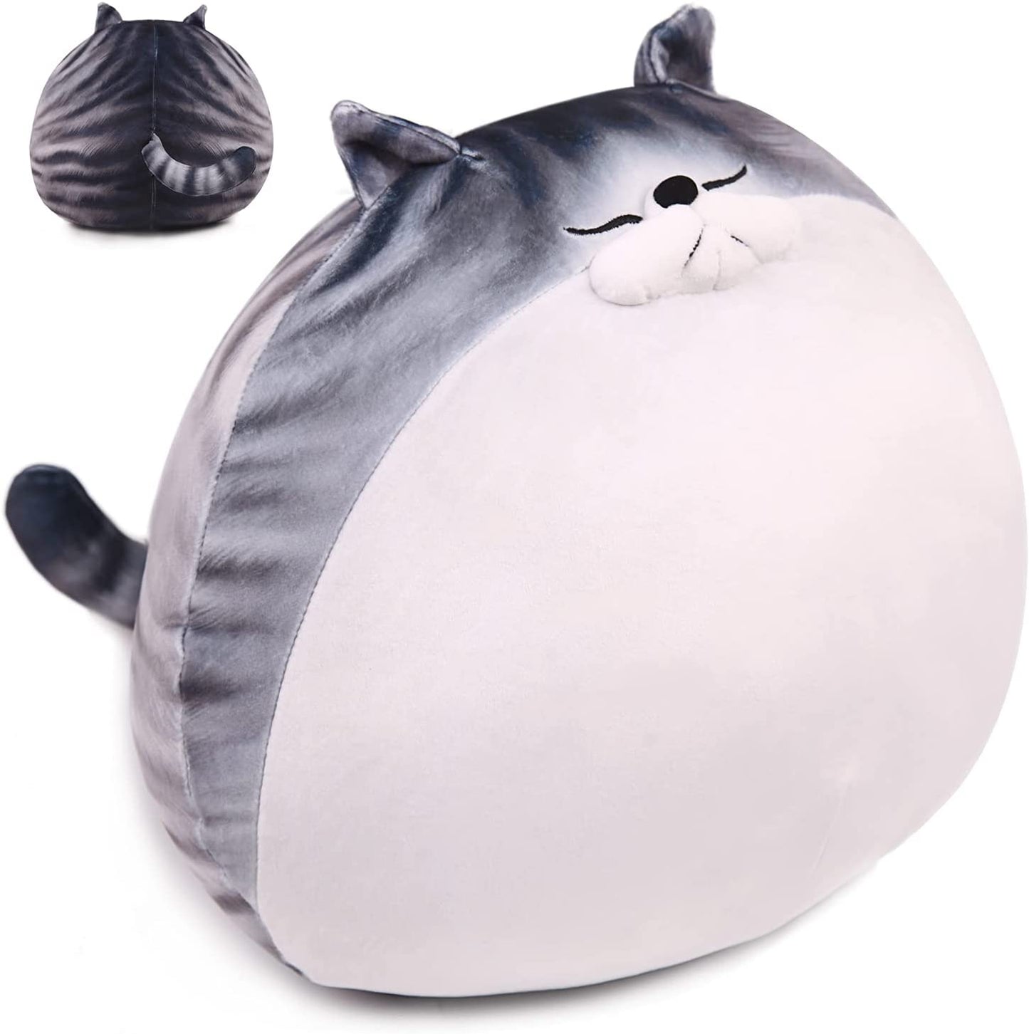 Cute Chubby Cat Plush Grey
