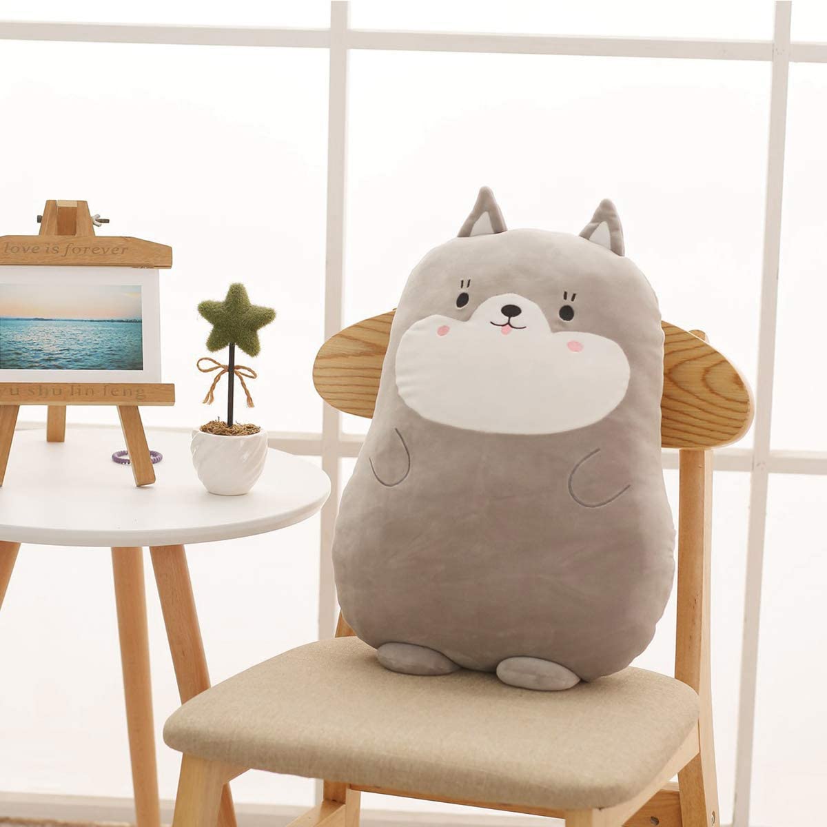 Kawaii Husky Plush Cushion 16 inch