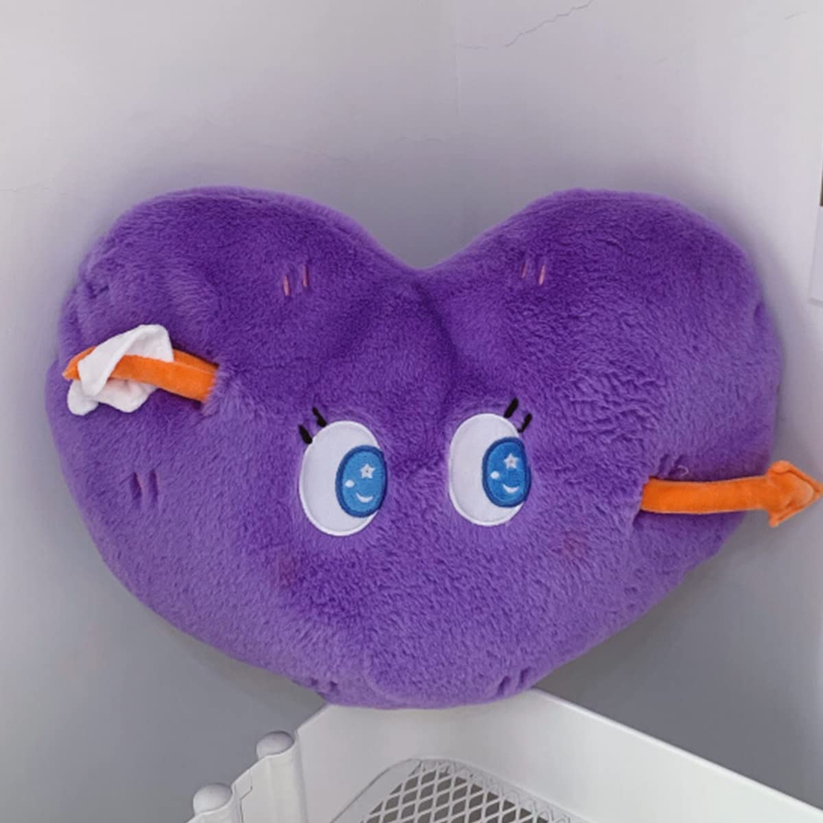 Heart Stuffed Plush Pillow Purple