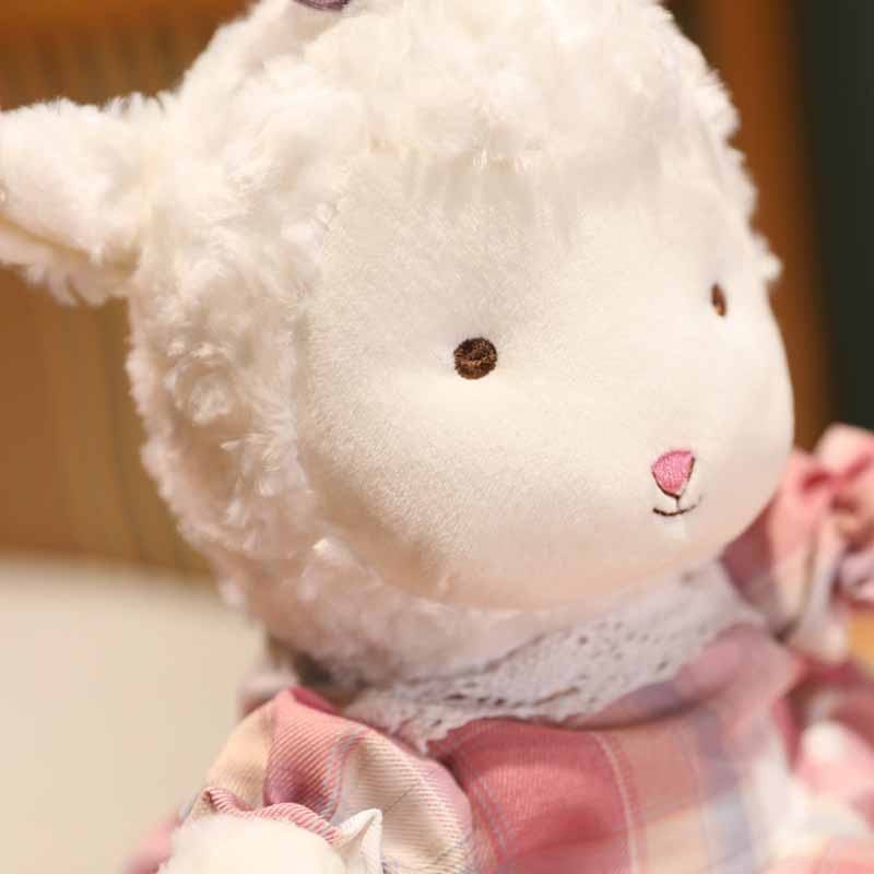 Kawaii Sheep Doll with Dress Stuffed Animal