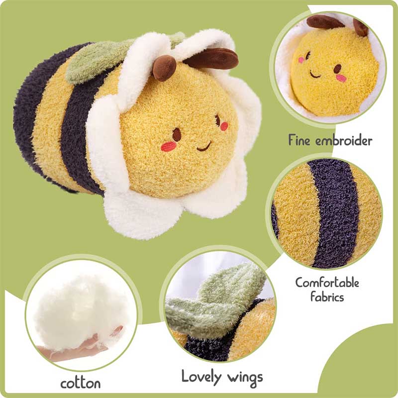 Cute Bee Plush Toy Yellow
