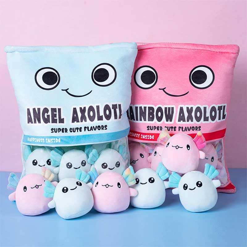 18 inch Removable Stuffed Animals Doll Toy Bag of Pillow Axolotl
