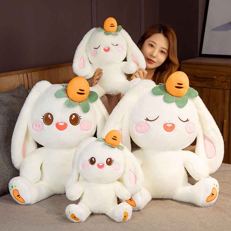 Kawaii Bunny with Carrot Stuffed Animal