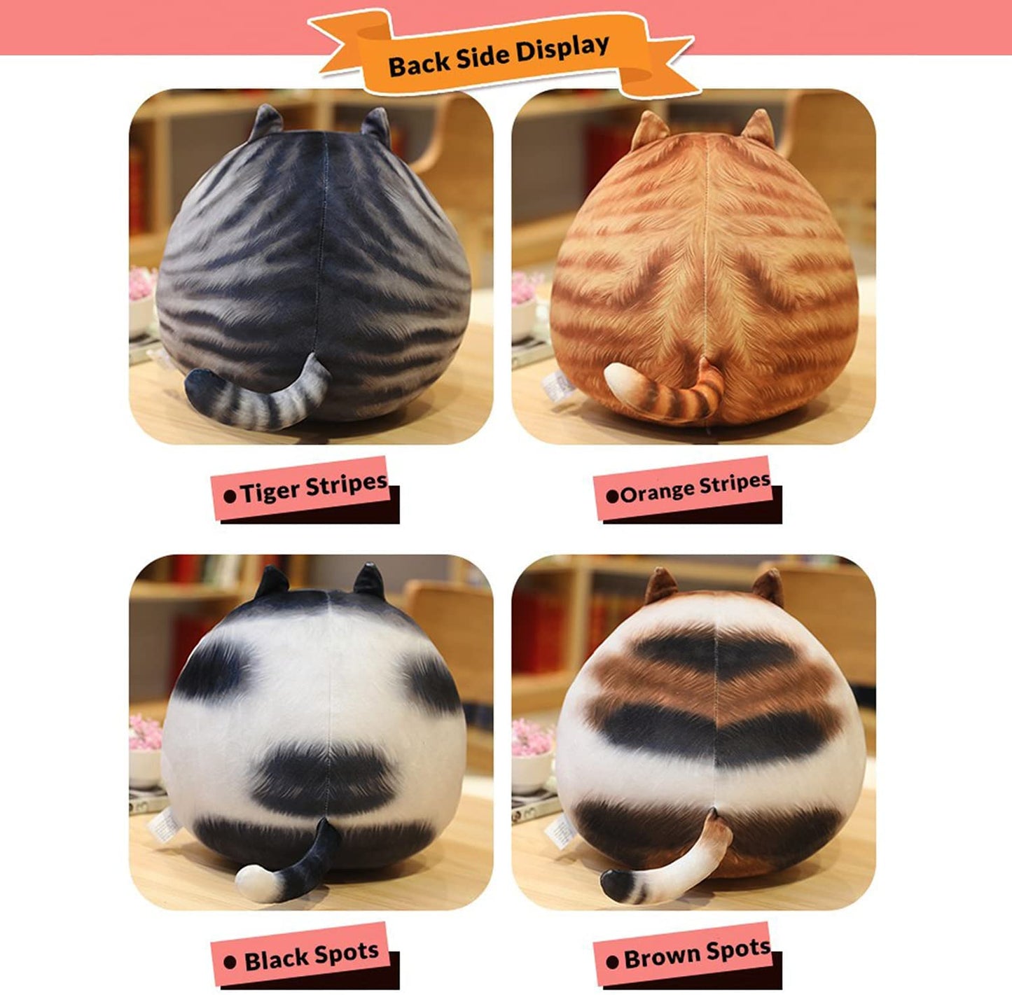 Cute Chubby Cat Plush Brown