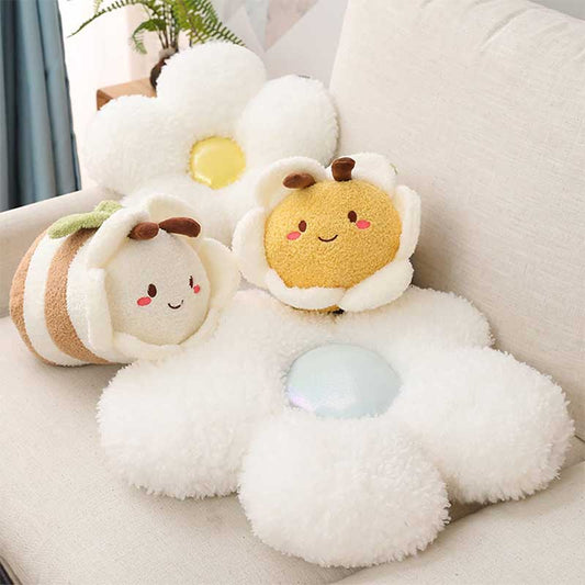 Cute Bee Plush Toy White