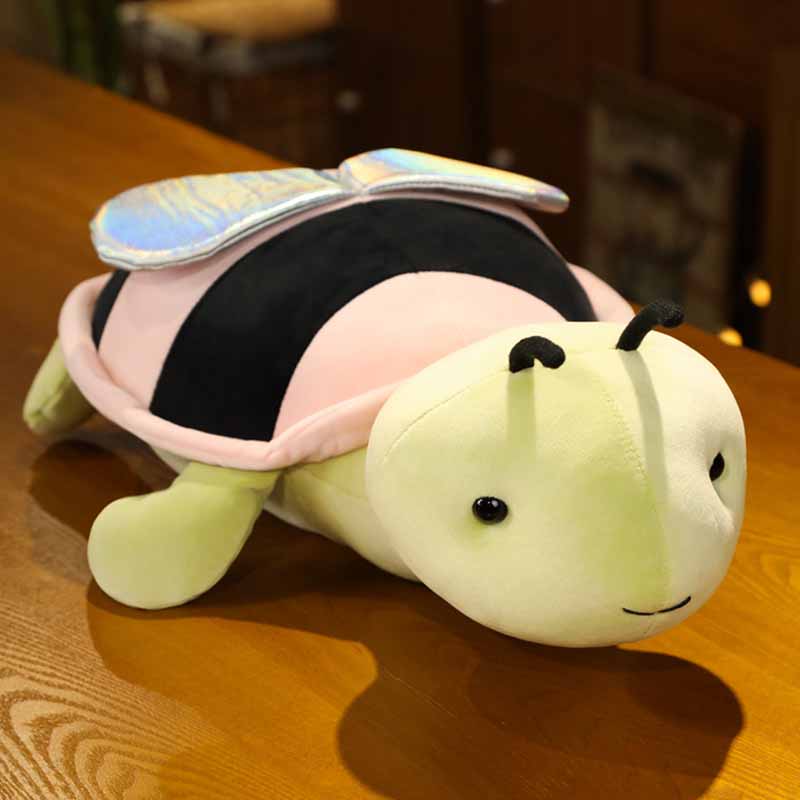 Funny Turtle Bee hugging Pillow