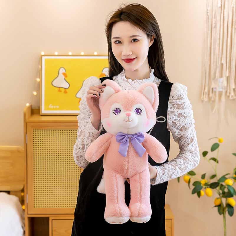 Kawaii Fox Doll Pink Stuffed Animal 20 inch