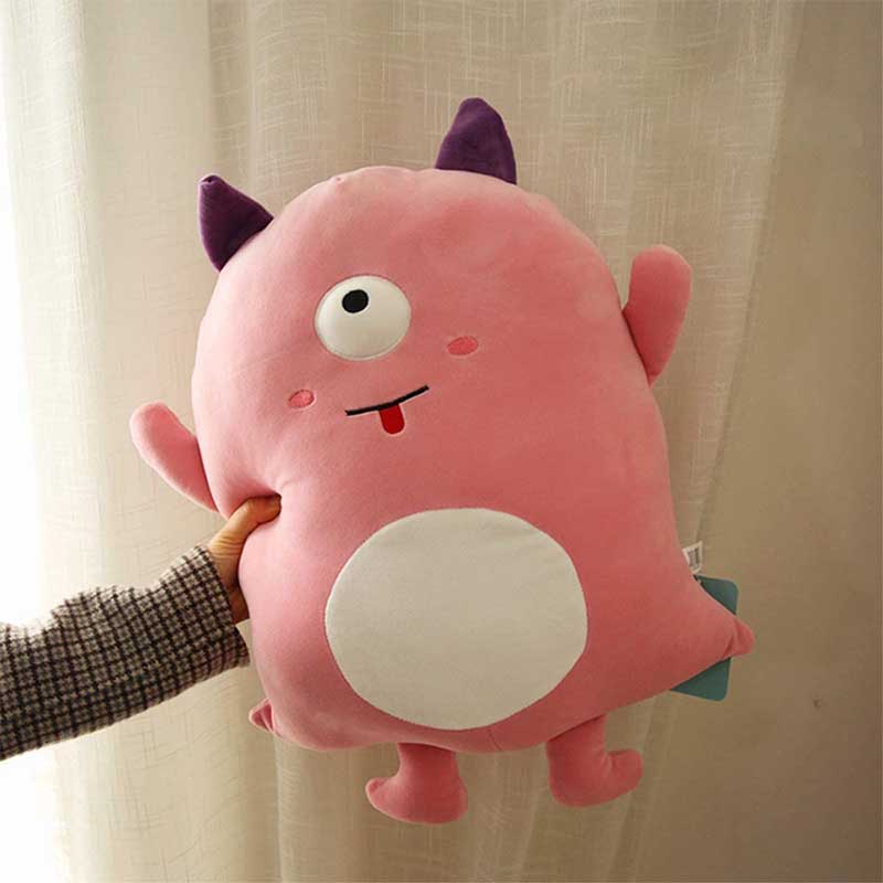 Monsters Plush Stuffed Animal Pillow Pink 20 inch