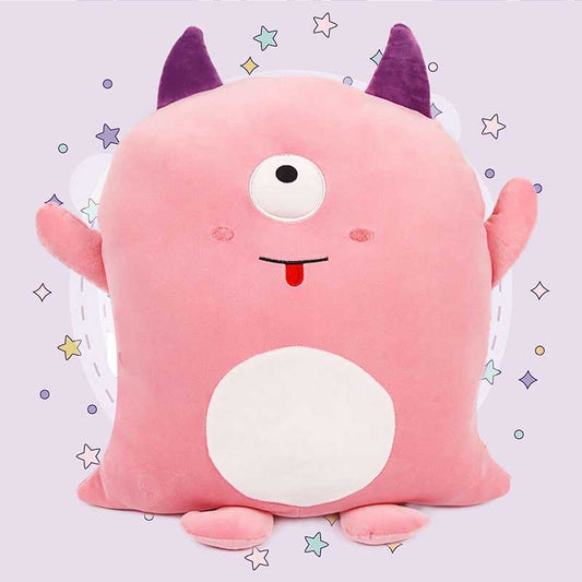 Monsters Plush Stuffed Animal Pillow Pink 20 inch