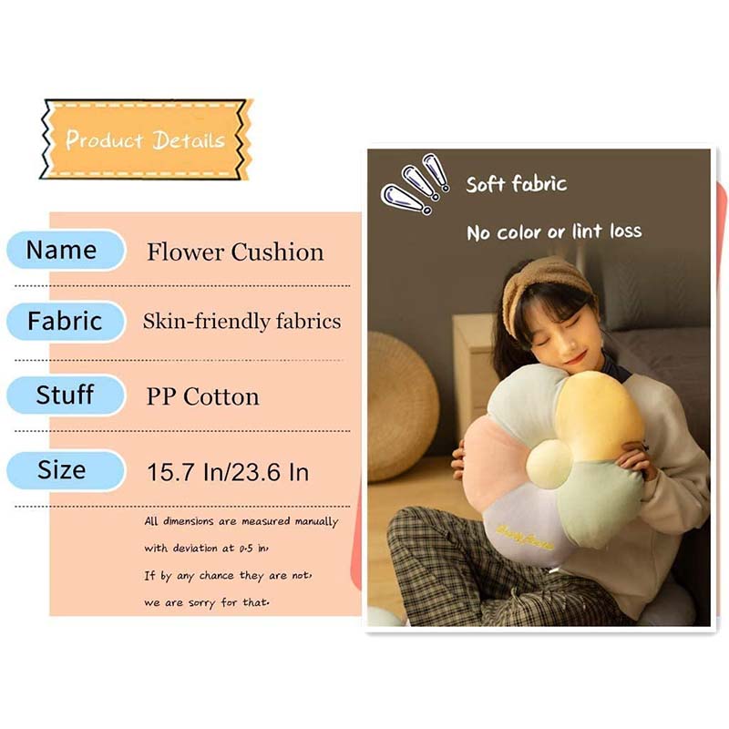Colorful Flower Shaped Pillow