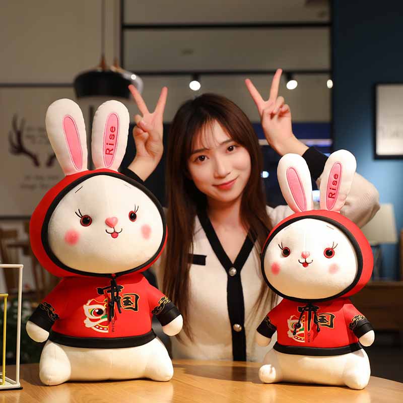 Cute Chubby Red Bunny Stuffed Animal
