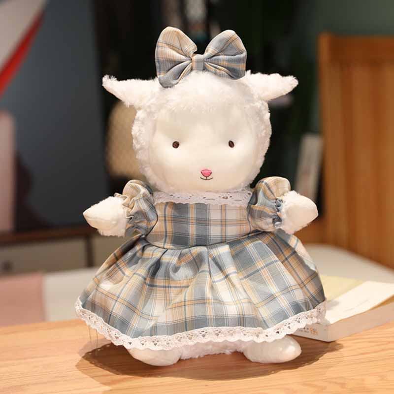 Kawaii Sheep Doll with Dress Stuffed Animal