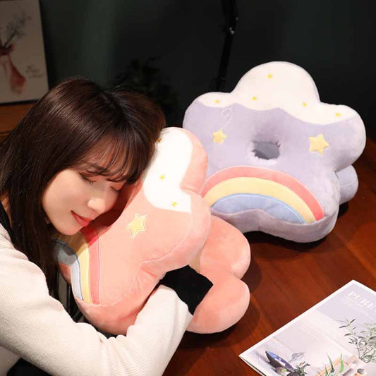 Kawaii Rainbow Nap Pillow 14 inch